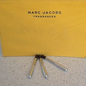 Marc Jacobs Yellow Cosmetic Bag With Three Marc Jacobs Eye Liners